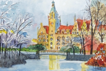 Hannover - Neues Rathaus im Herbst